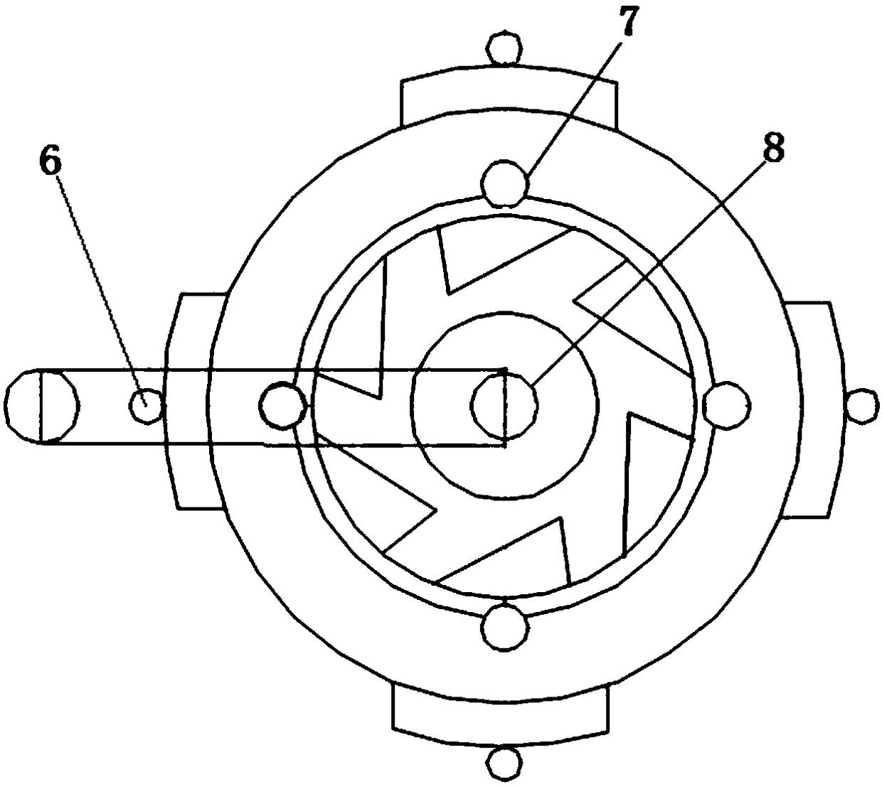 Die for cast copper impeller casting