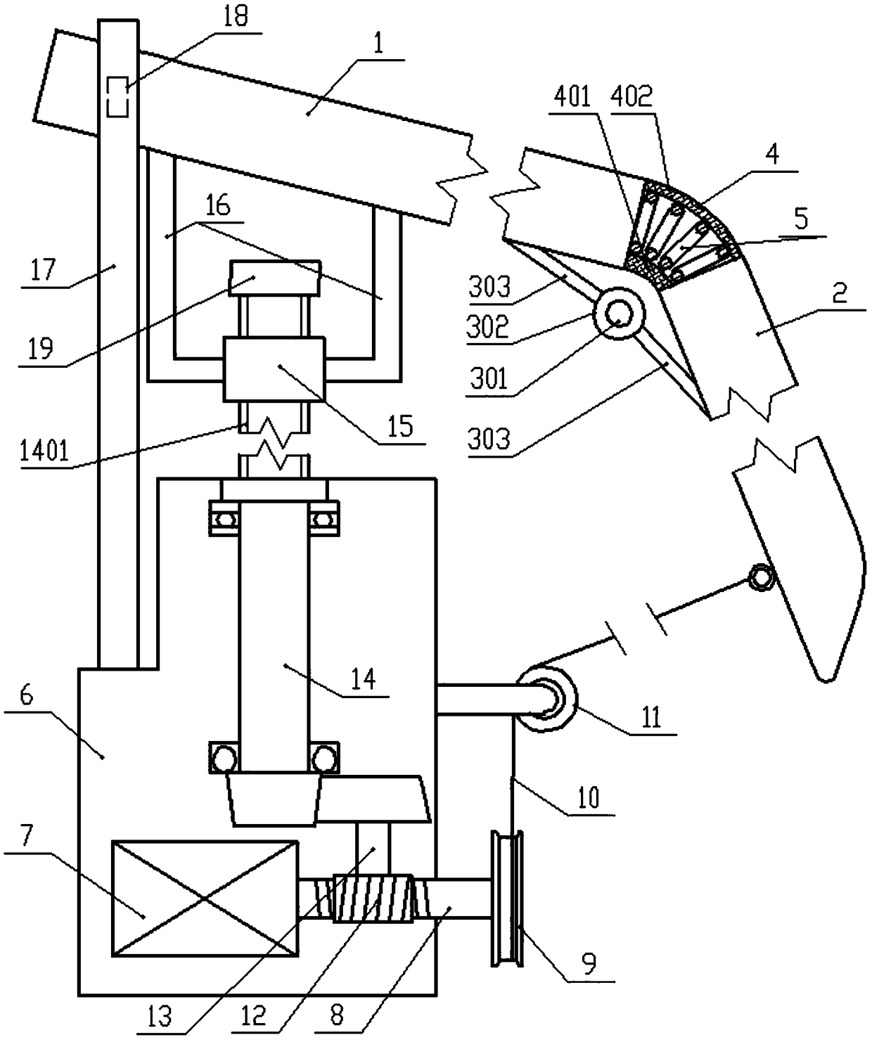 An automatic unloading device