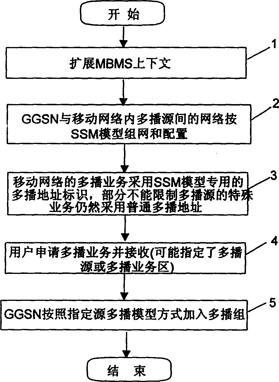 Method for managing broadcast of multi-broadcast service source in mobile network