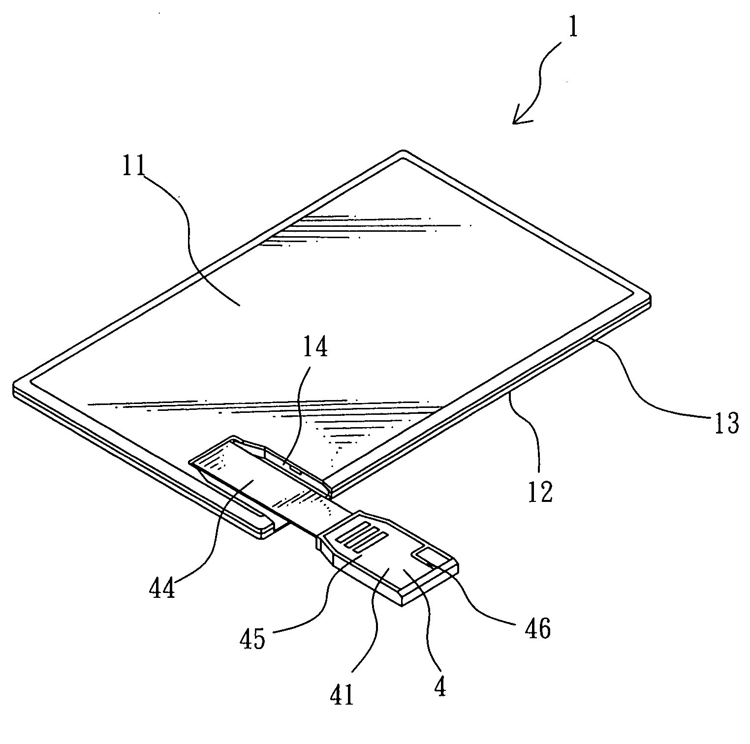 Business card sized storage device