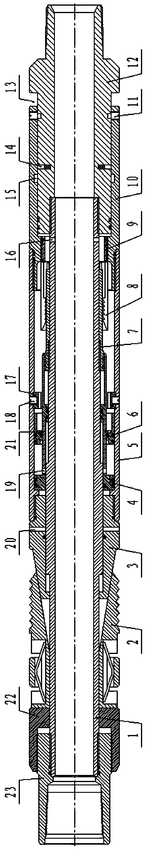 A hydraulic unblocking tubing anchor