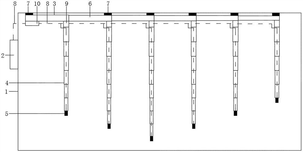 Telescopic multi-point residual chlorine concentration detection device