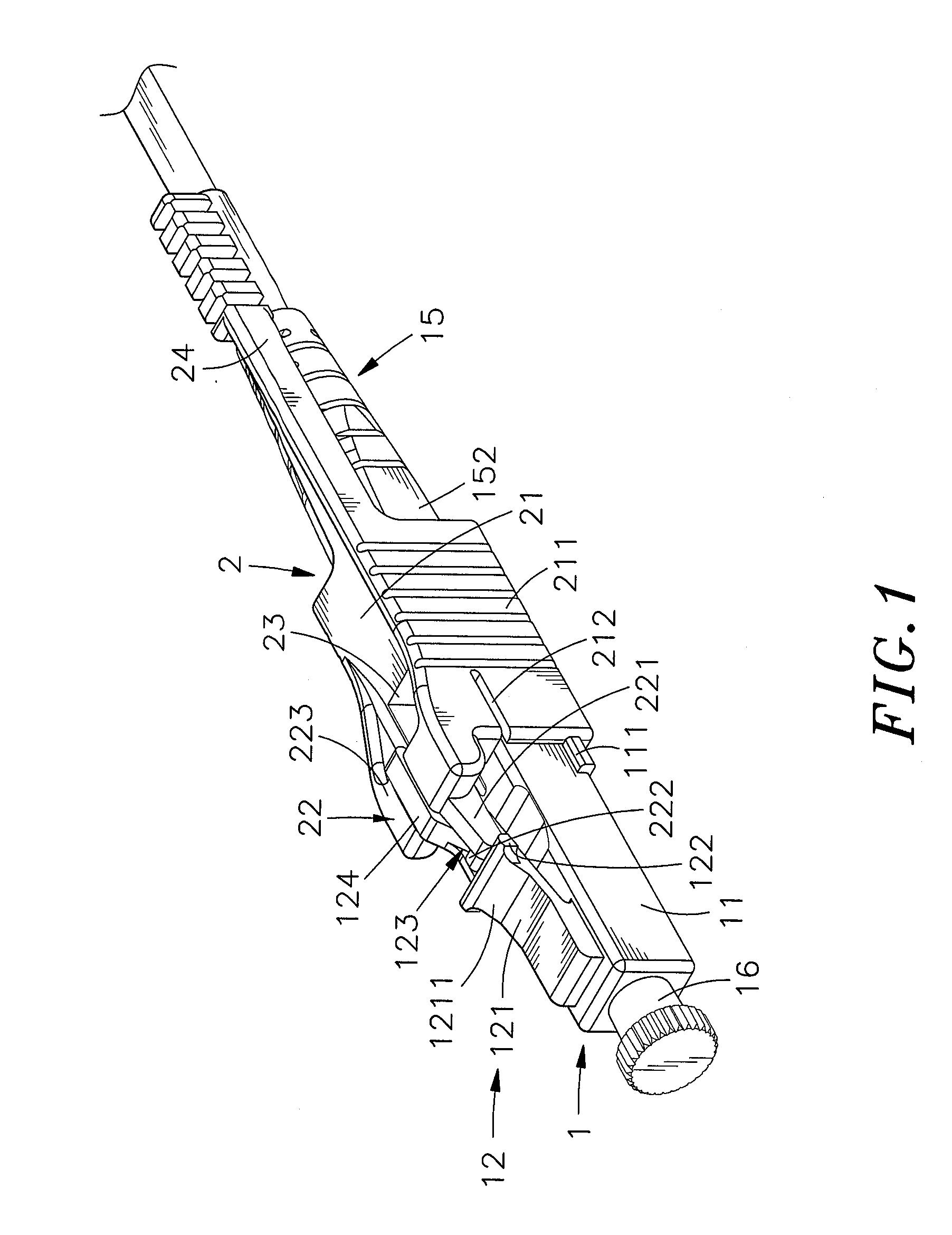 Push-pull type fiber optic connector assembly