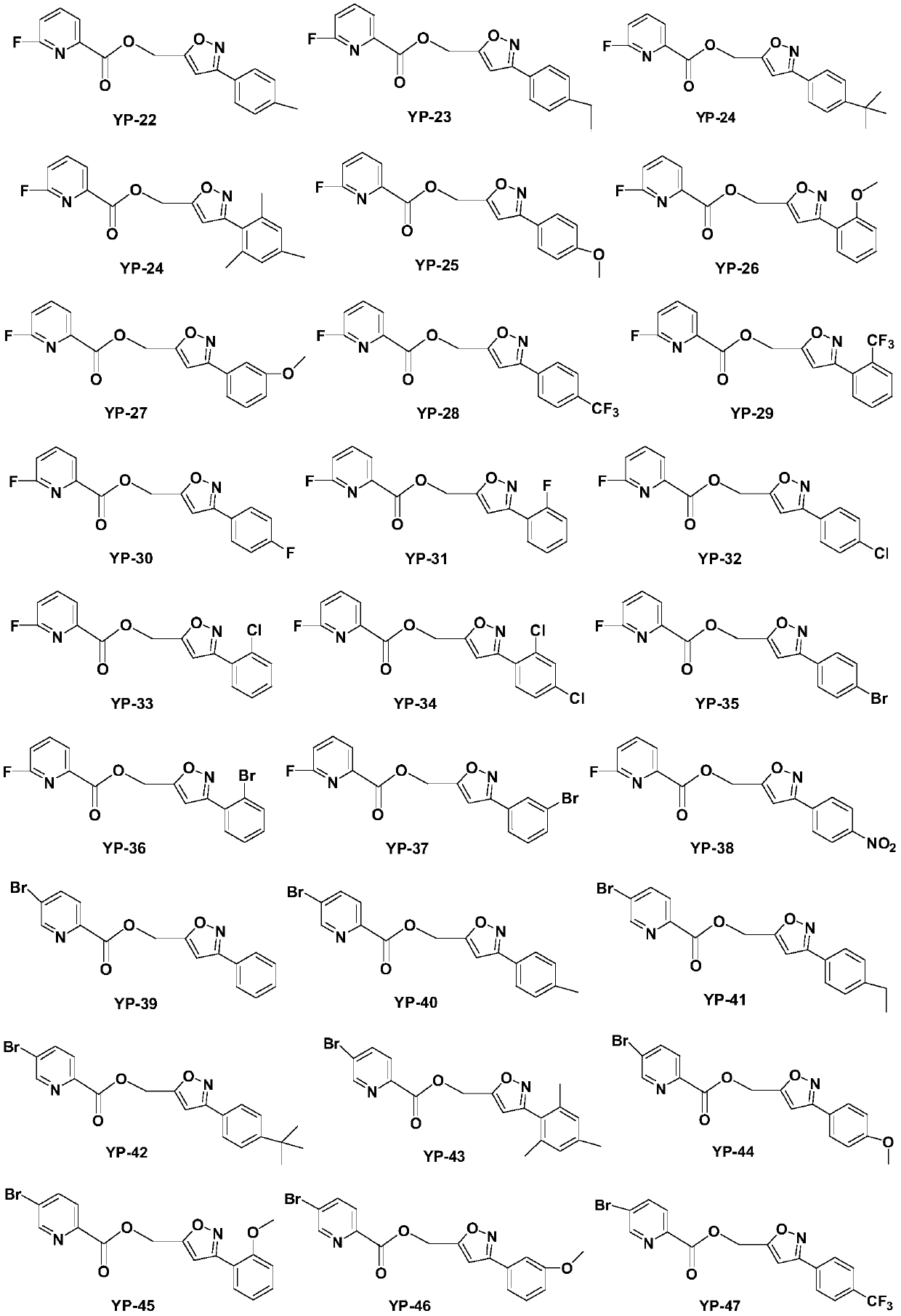 Pyridine-2-formic acid derivate and preparation method and application thereof