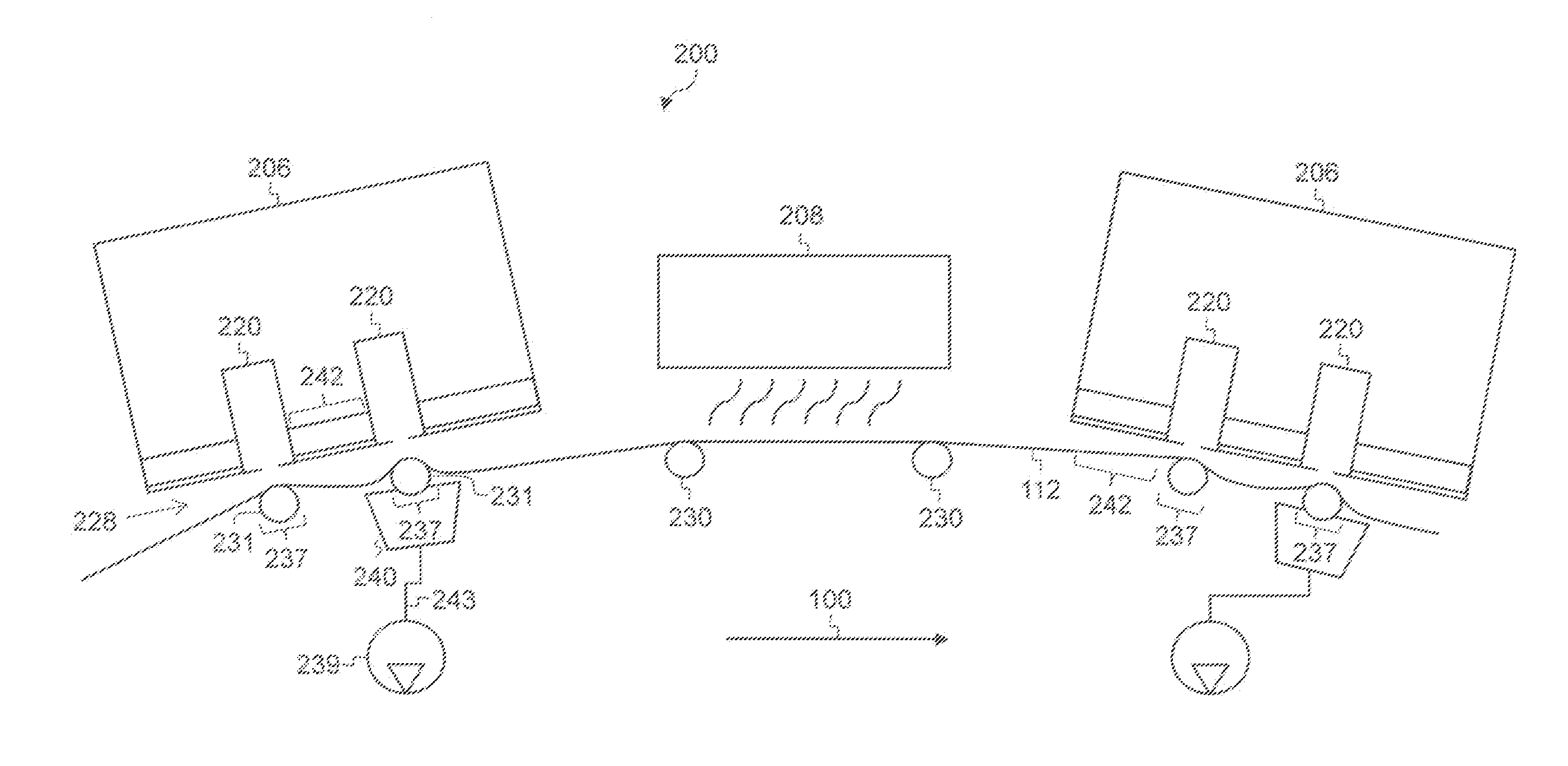 Vacuum pulldown of print medium in printing system