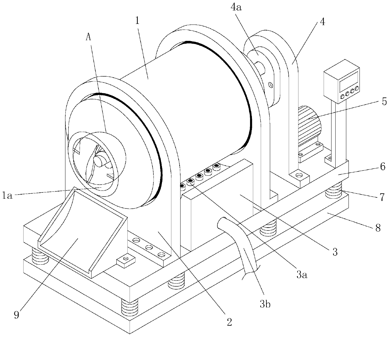 Food frying pan structure capable of realizing overturning of pan body through electric control