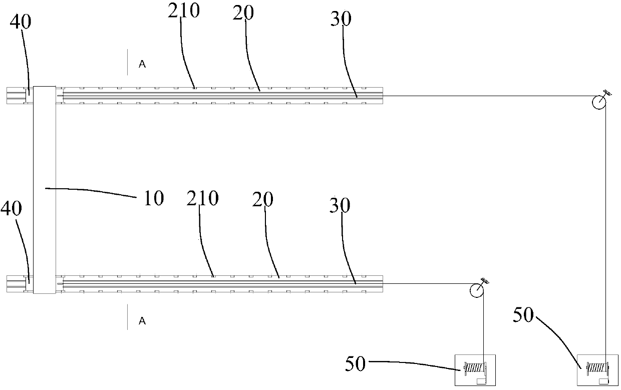 Sliding installation method for large span section steel beam