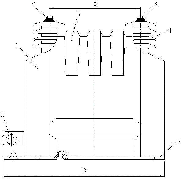 A high-altitude and large-capacity indoor fully insulated voltage transformer