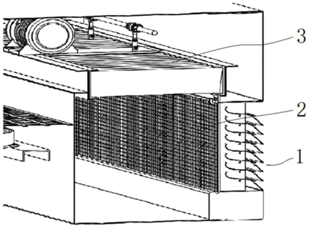 Three-filtering-station structure for air