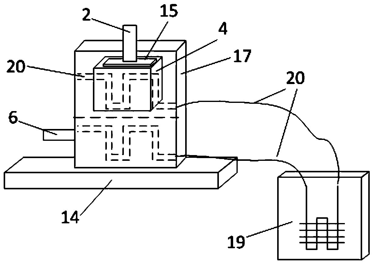 Direct shearing test device for rock and earth mass bulk materials under freezing and thawing conditions and test method thereof