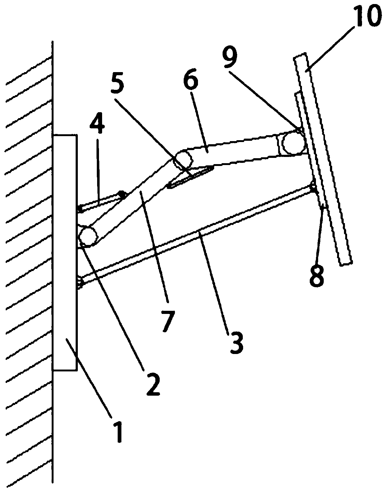 Wall-mounted telescopic bracket for television