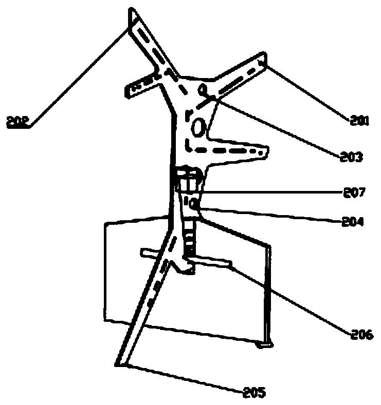 Novel vector thrust misalignment double-wing tailstock type vertical take-off and landing unmanned aerial vehicle