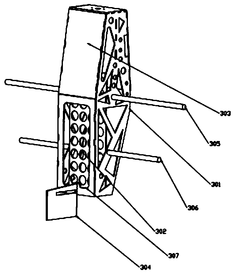 Novel vector thrust misalignment double-wing tailstock type vertical take-off and landing unmanned aerial vehicle