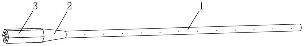 Multi-point measurement pneumatic probe based on virtual hole row and application thereof