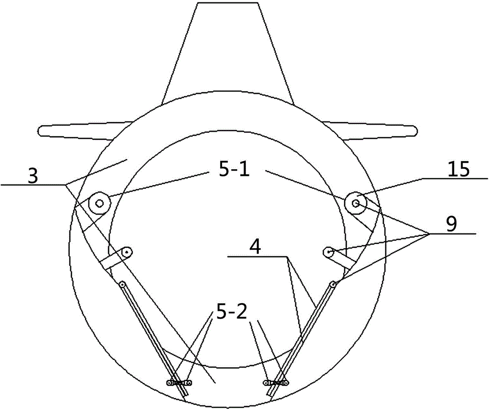 Body-variable three-body water wing combined diving boat