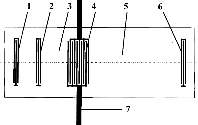 Wireless passive sonic surface wave mixed parameter measuring sensor and parameters analysis method