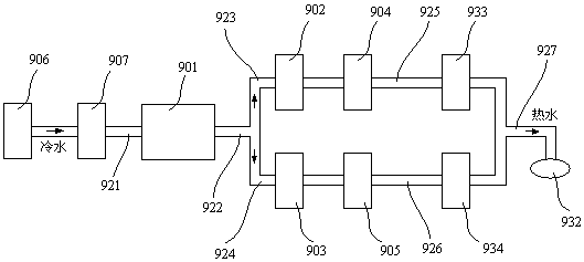 Combustion power remote adjustment device for gas water heater with sensitivity cold water heat capacity compensation