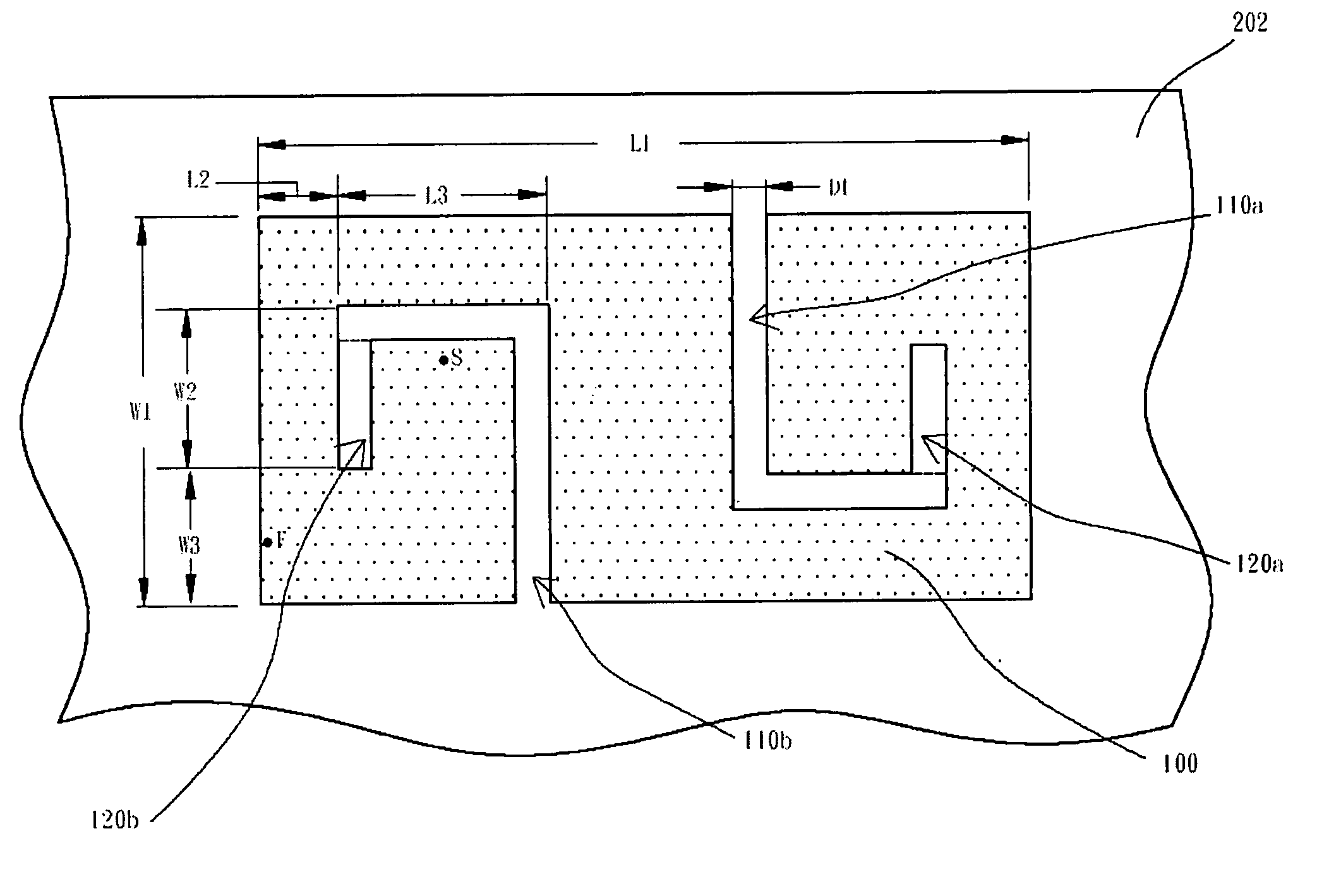 Microstrip antenna having slot structure