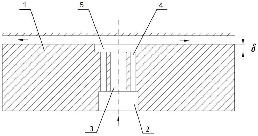 Small hole throttling static pressure thrust gas bearing with accompanying throttling holes