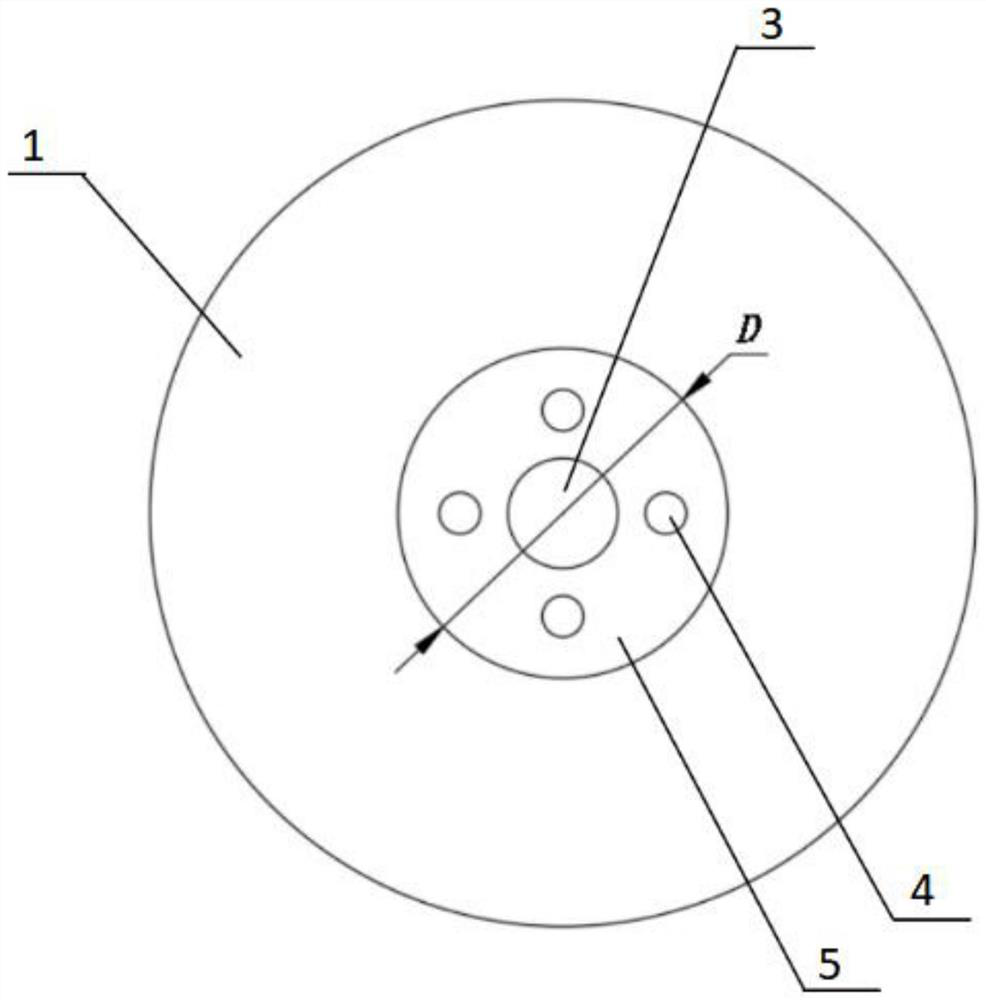 Small hole throttling static pressure thrust gas bearing with accompanying throttling holes