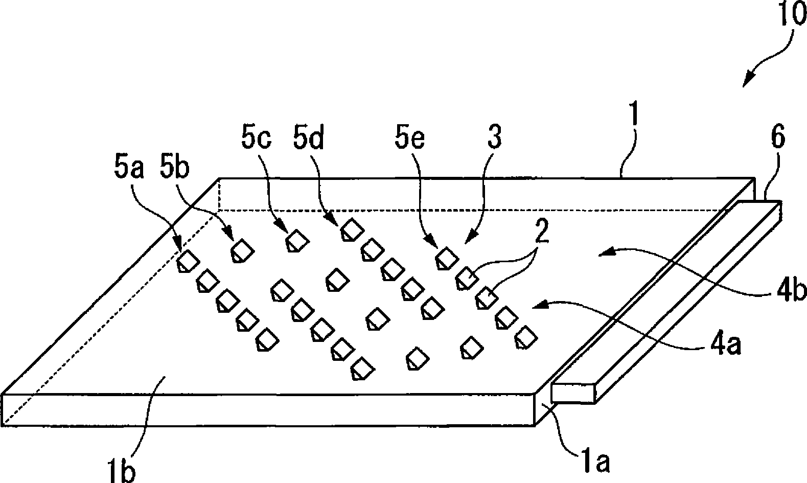 Display device and its manufacturing method, pattern displaying method, and blind device and blind method