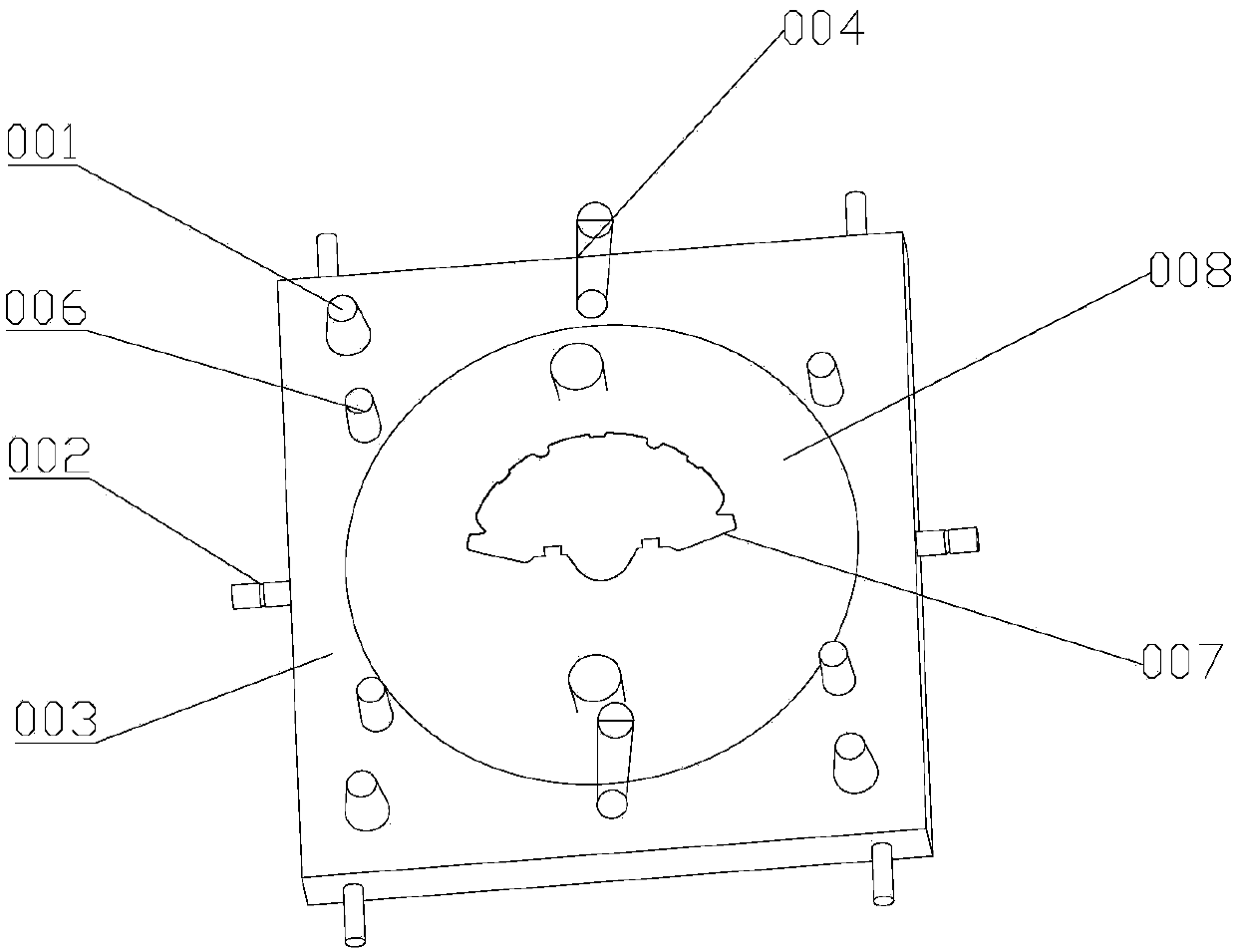 Sand mold casting mold for cylinder wallboard bracket of cotton carding machine and process method thereof