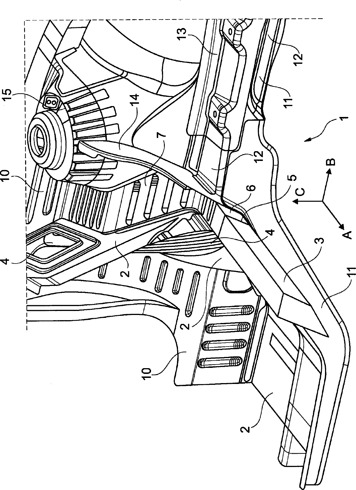 Motor vehicle front end and method for its production