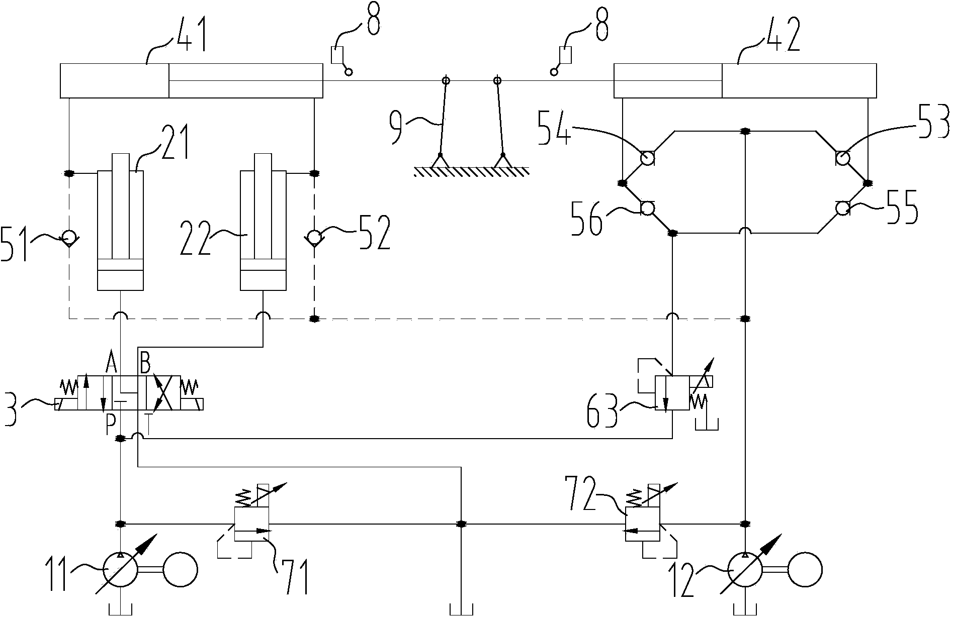 Hydraulic cylinder loading detecting device