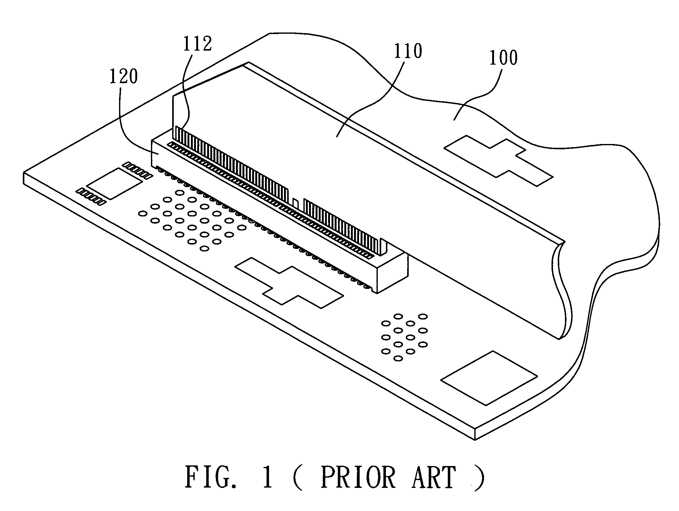 Fixing structure for external circuit board