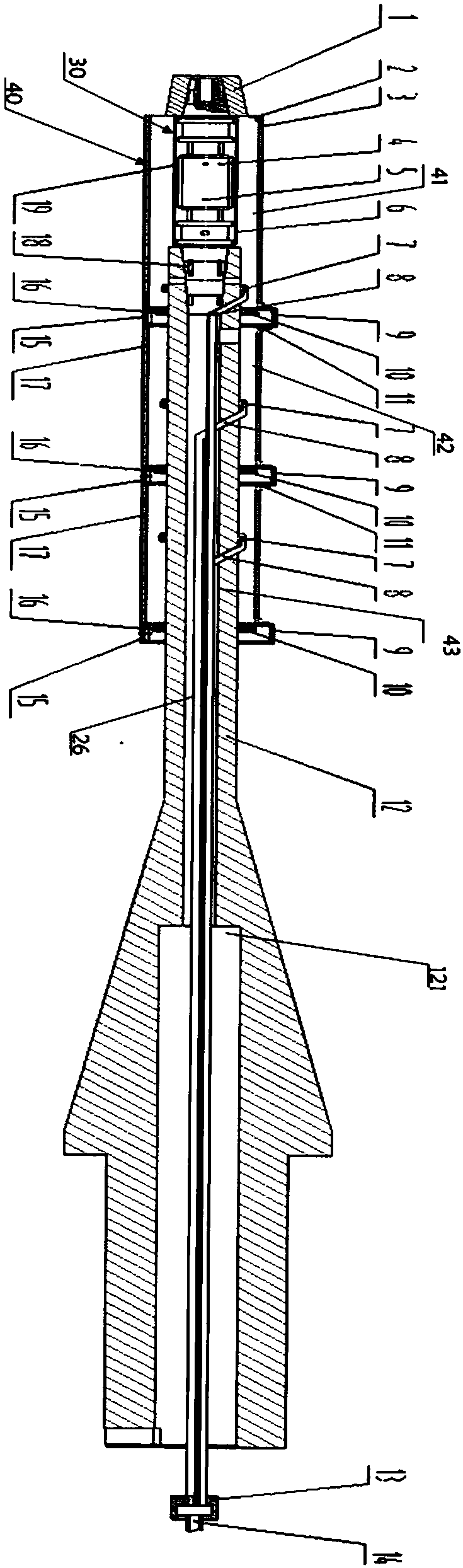 Thermal insulation system of free jet dynamometric test model