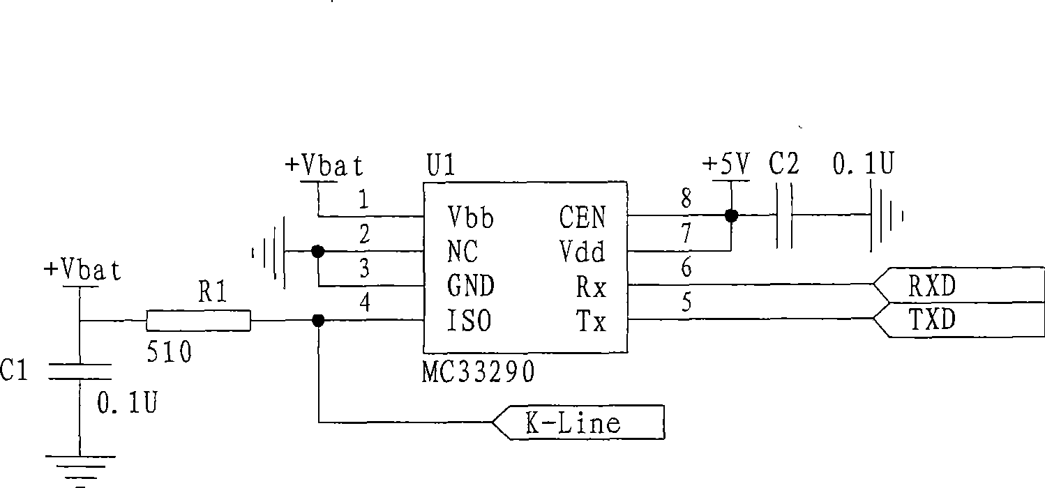 Bus line type passenger car fault alarm apparatus and method