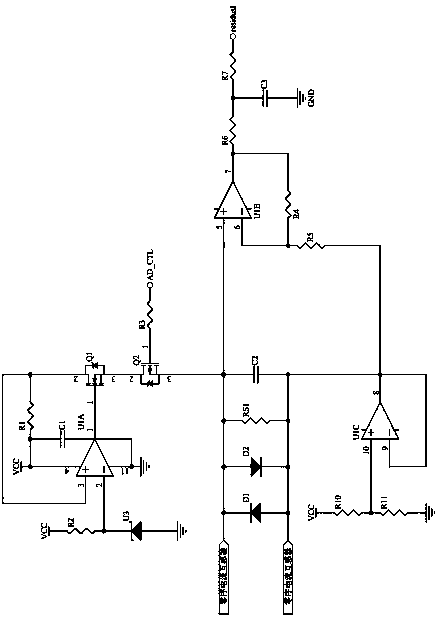 Zero sequence current transformer wire-break detection and residual current detection circuit