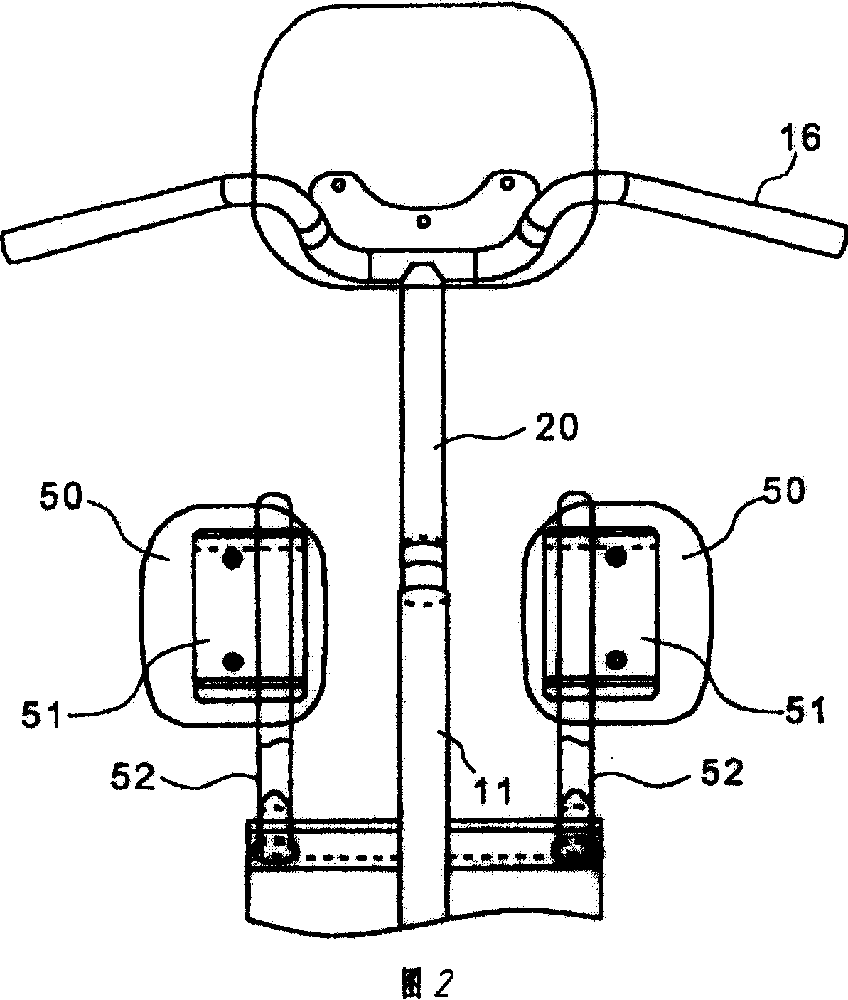 Motorcycle knee damping gasket support bracket