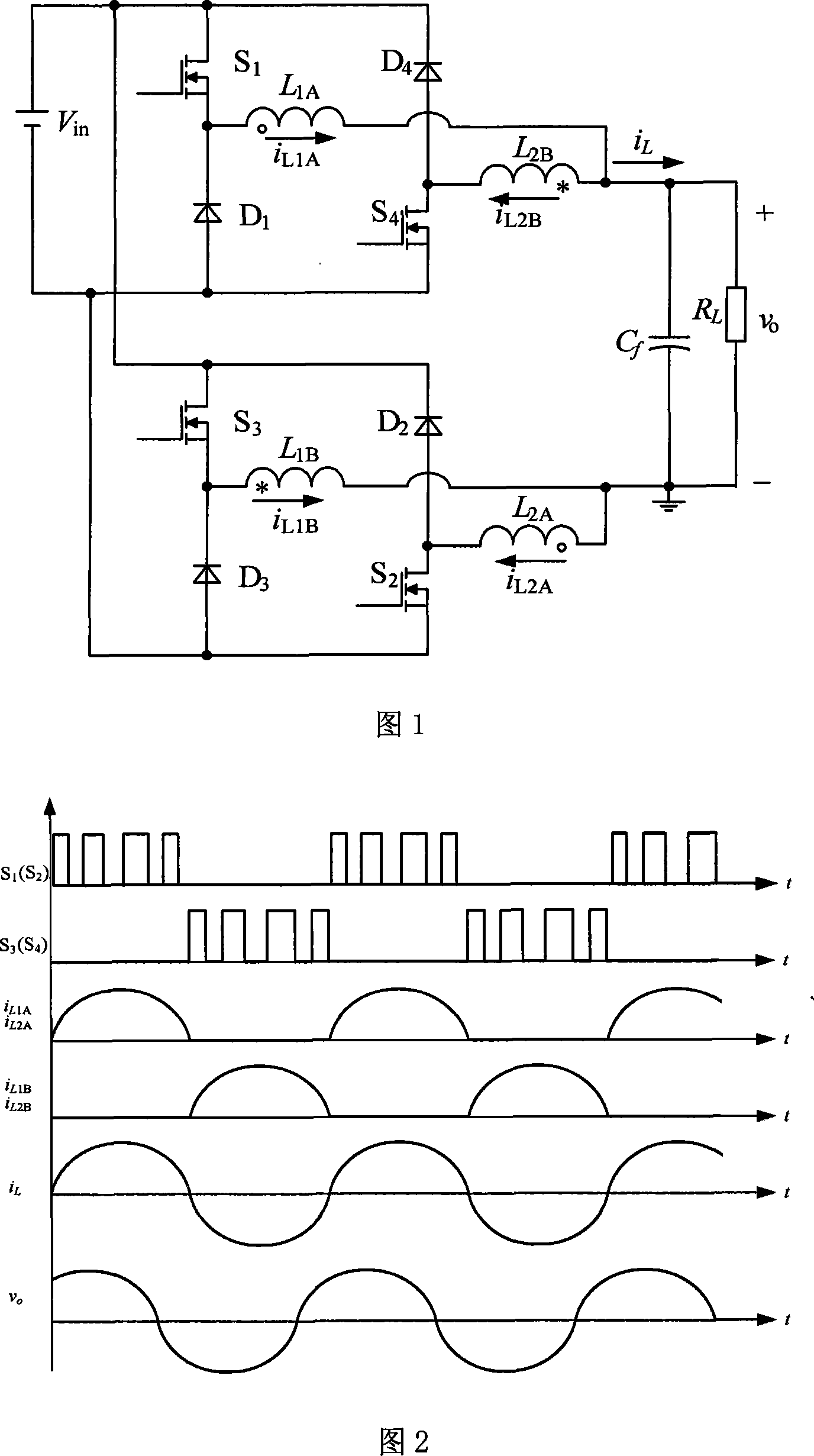 Coupling inductance dual-buck full bridge inverter