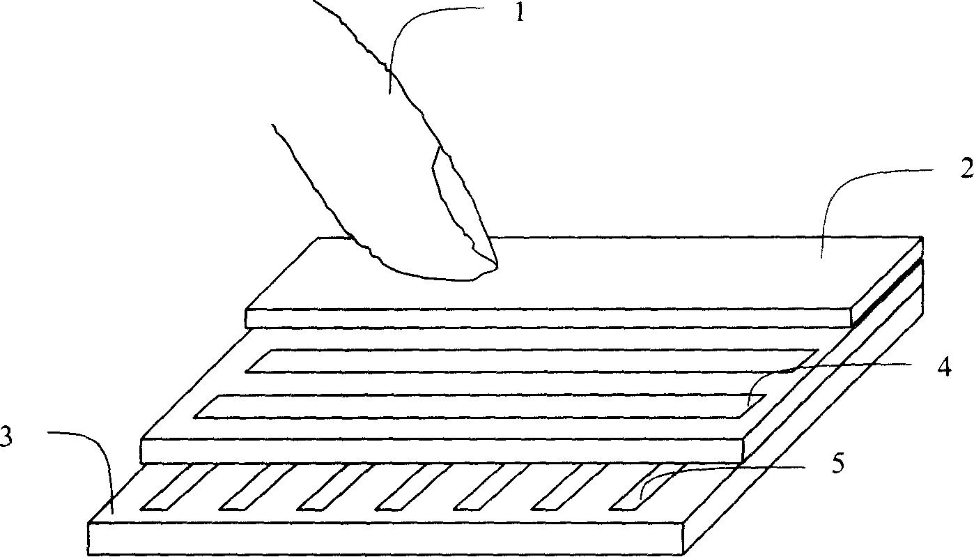 Touch control type information input device and method