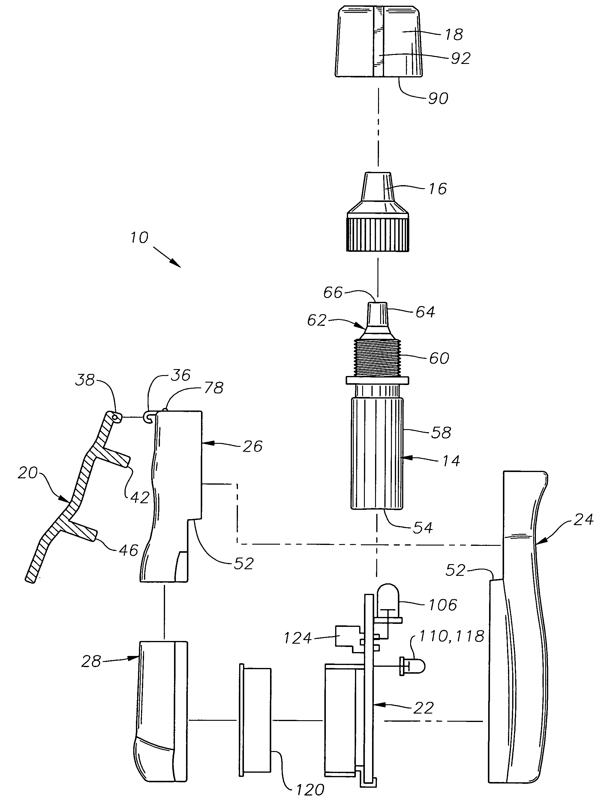 Device for dispensing fluid medicine