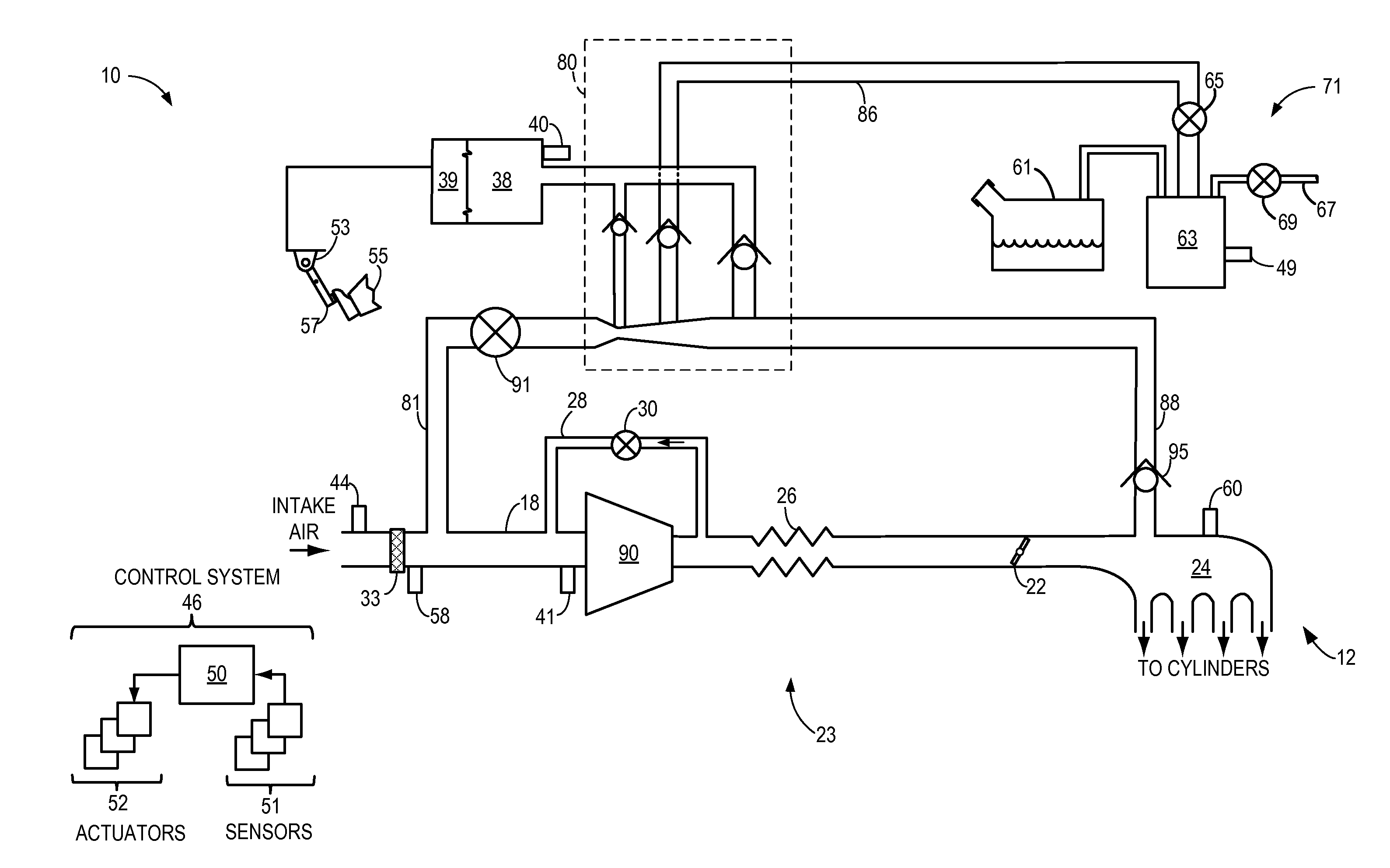 Multiple tap aspirator