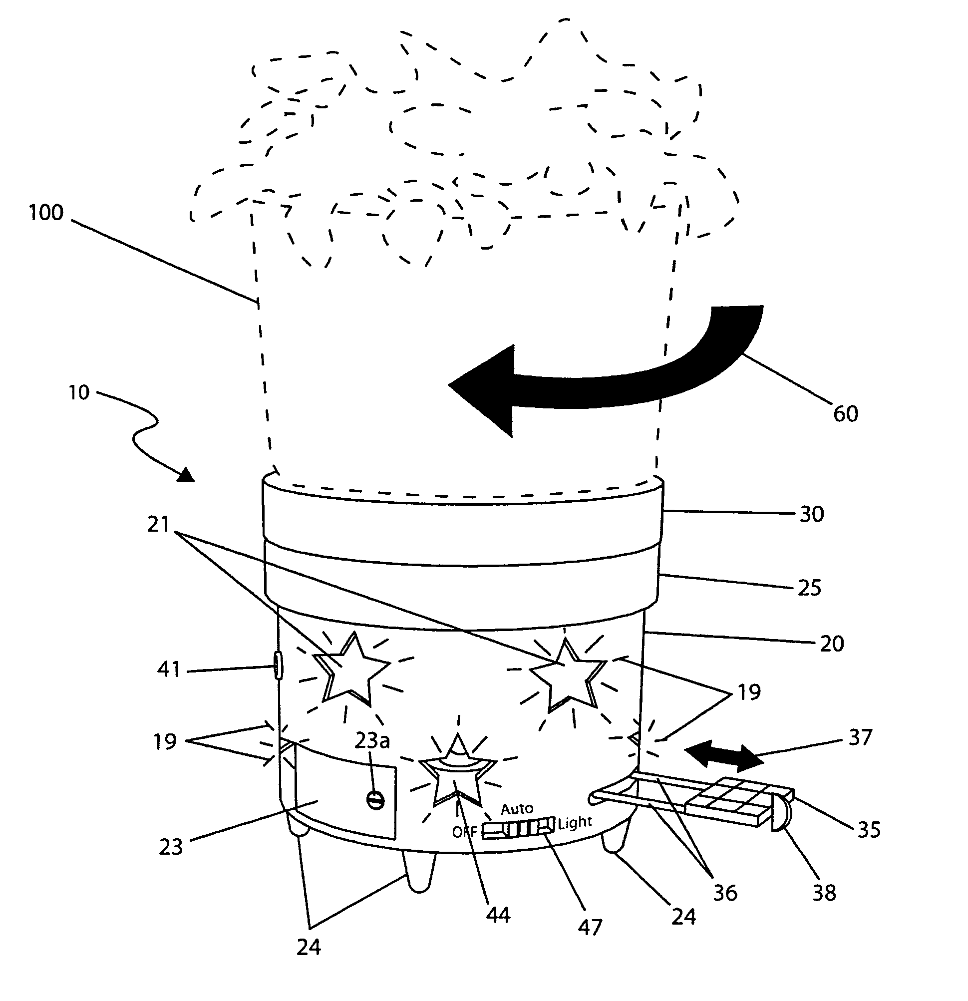 Rotating platform for potted plants