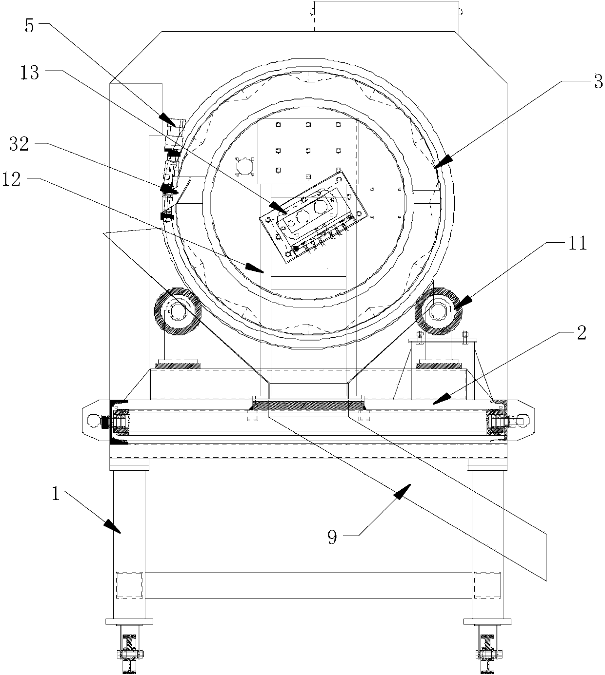 Plastic particle drying machine