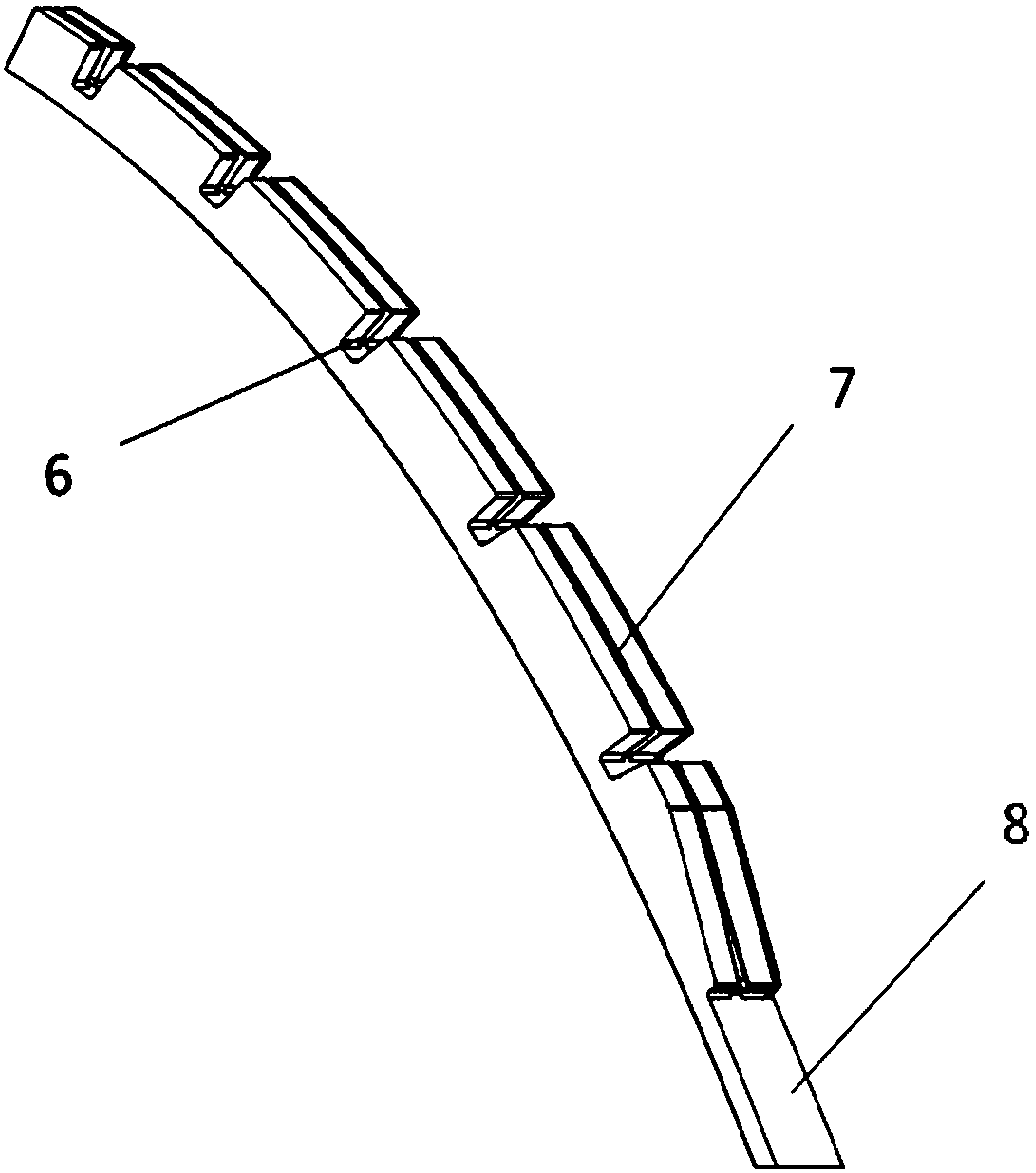 A semi-closed cavity grid skin structure composite material forming mold and method