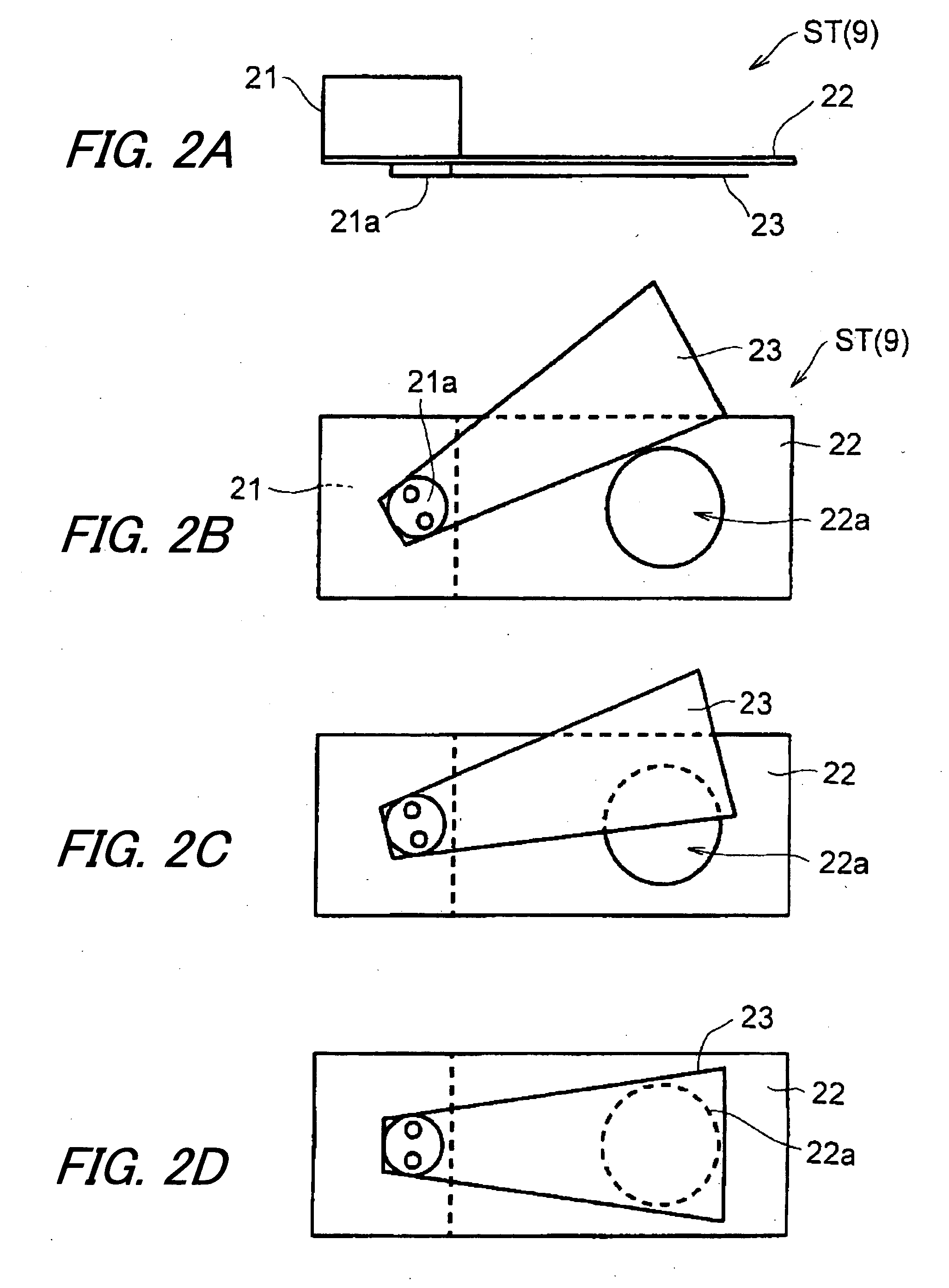 Image projecting apparatus having variable stop