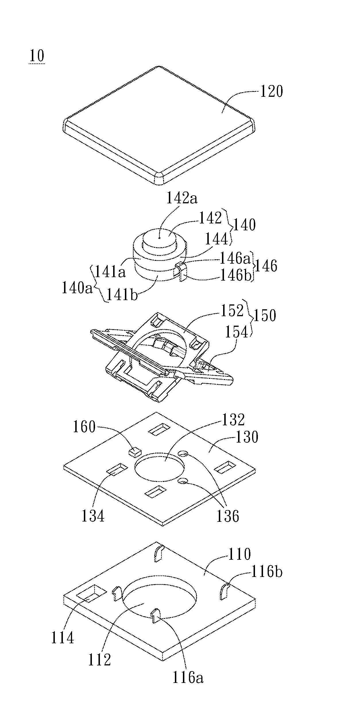 Keyswitch structure mounted within a circuit board and baseplate