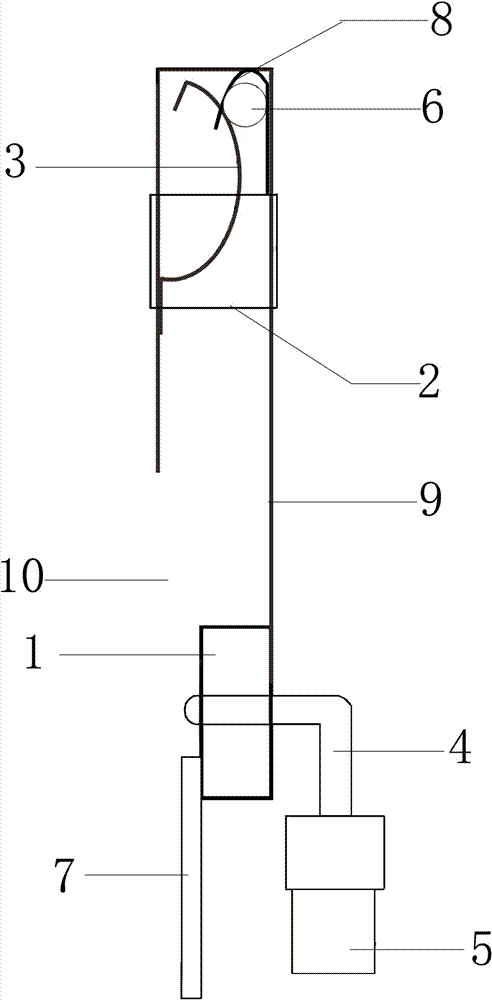 Pull-down self-locking warning sign of power line