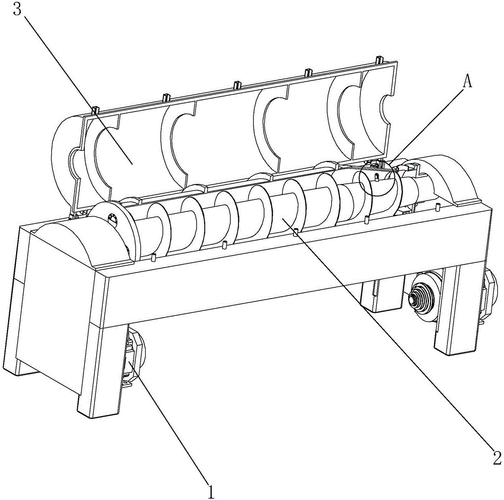 Horizontal spiral centrifugal machine