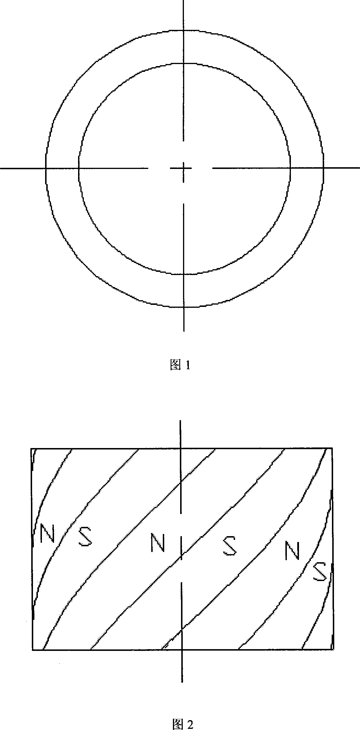 Non-contact space cross transmission magnetic gear and its manufacturing method and applicaiton