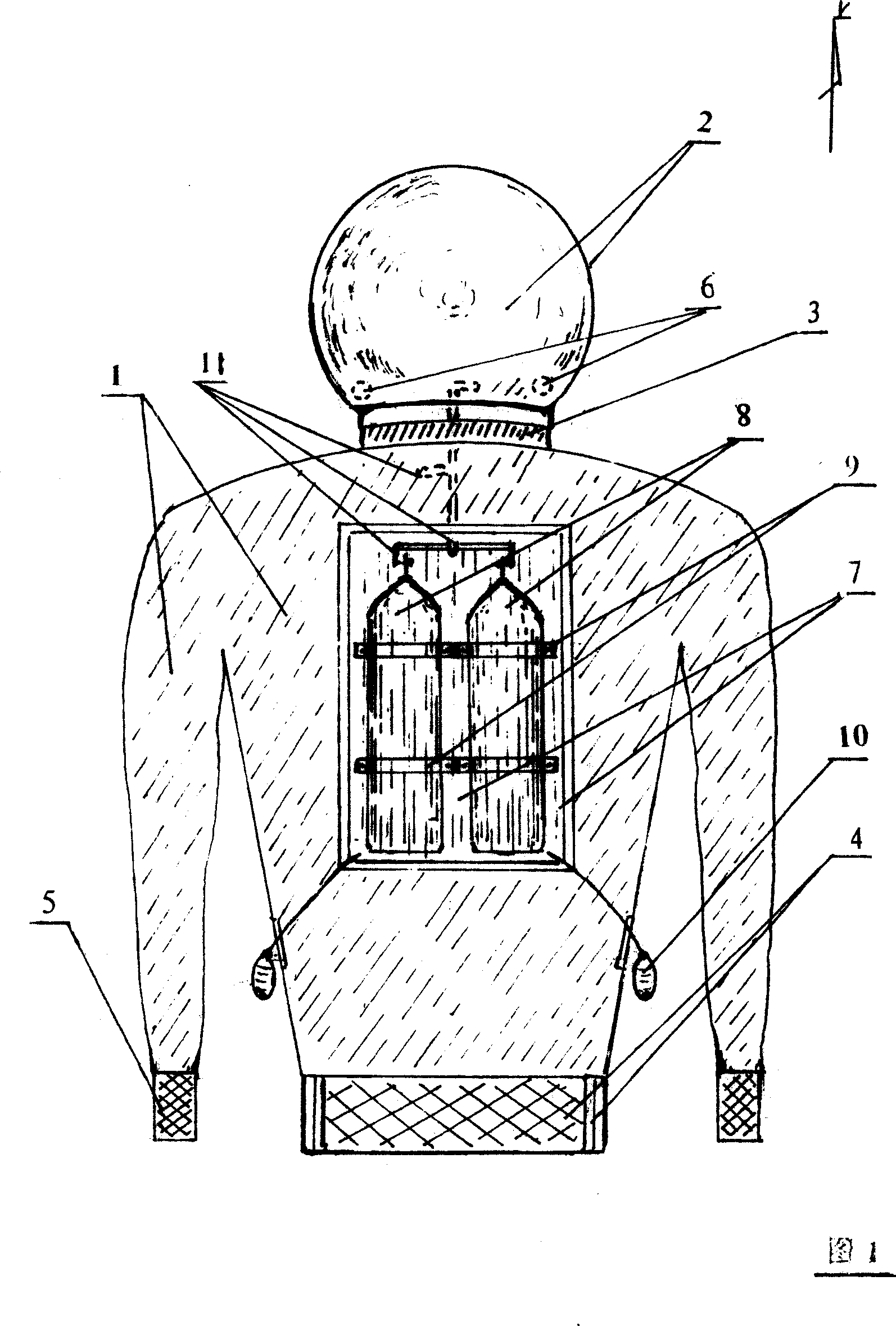 Sealed clothes for relatively complementing air respiratory environment with standard atmosphere