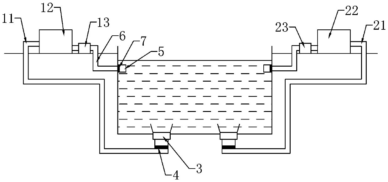 Double-vortex drainage type water pool floating object clearing device based on cloud picture