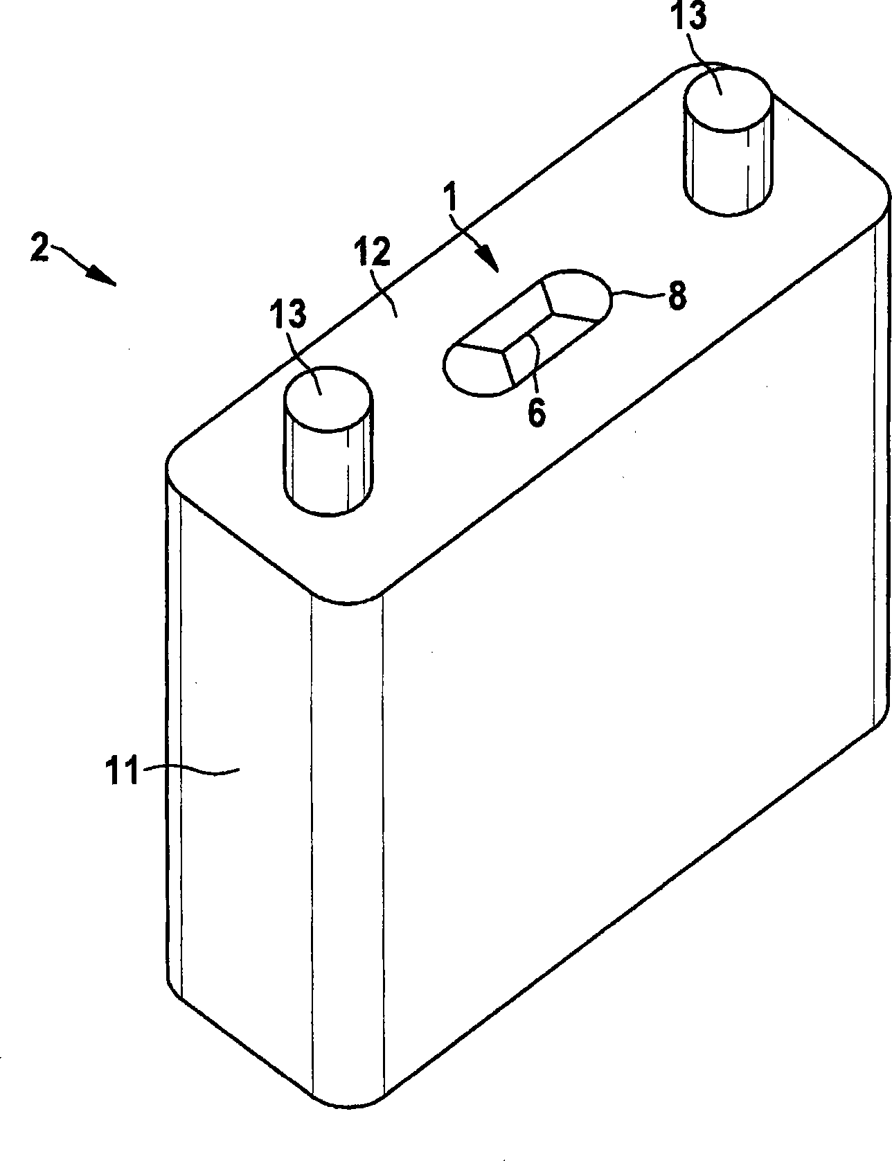 Bursting element and galvanic cell with bursting element