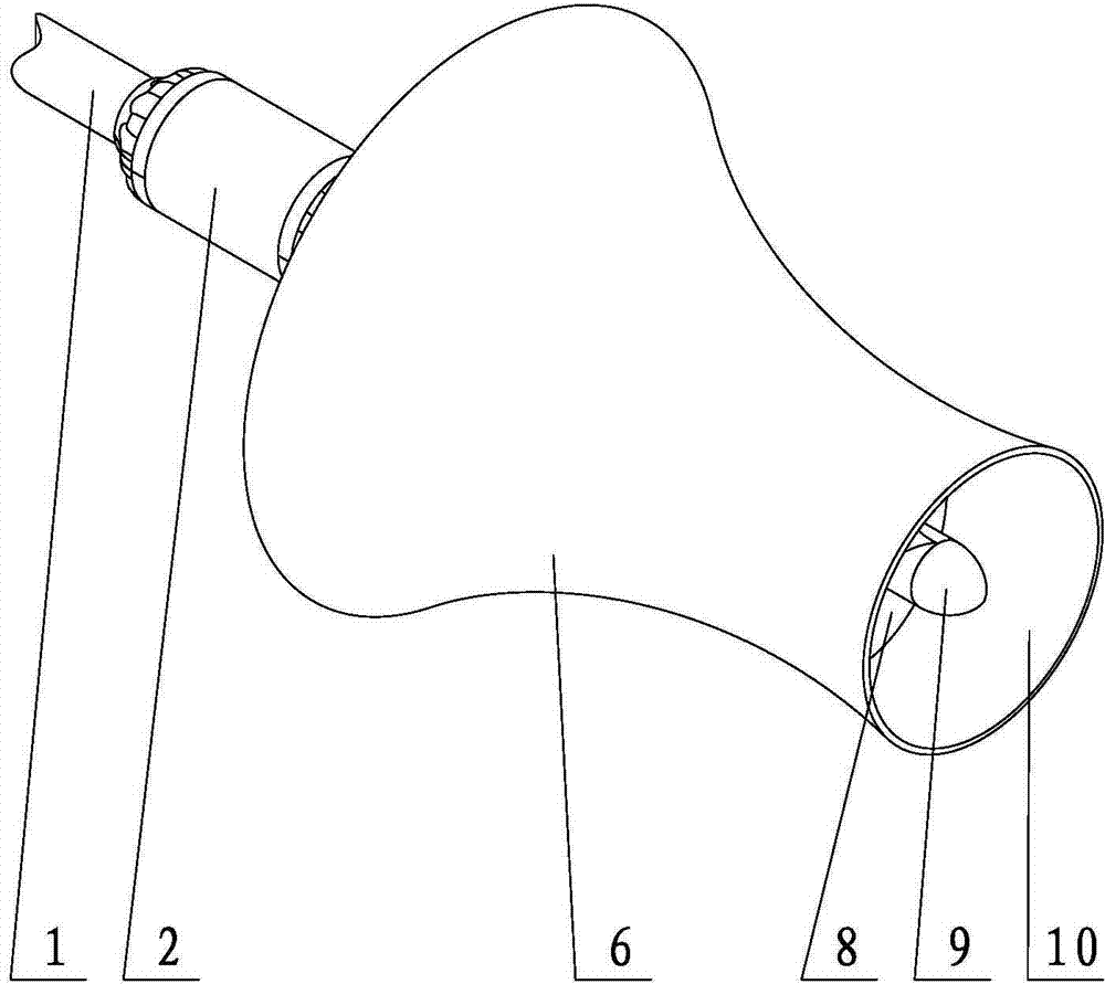 Curved culvert type marine propeller