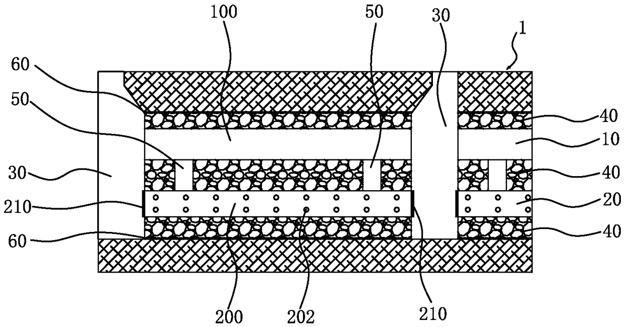 Sponge-type double-layer tube drainage system